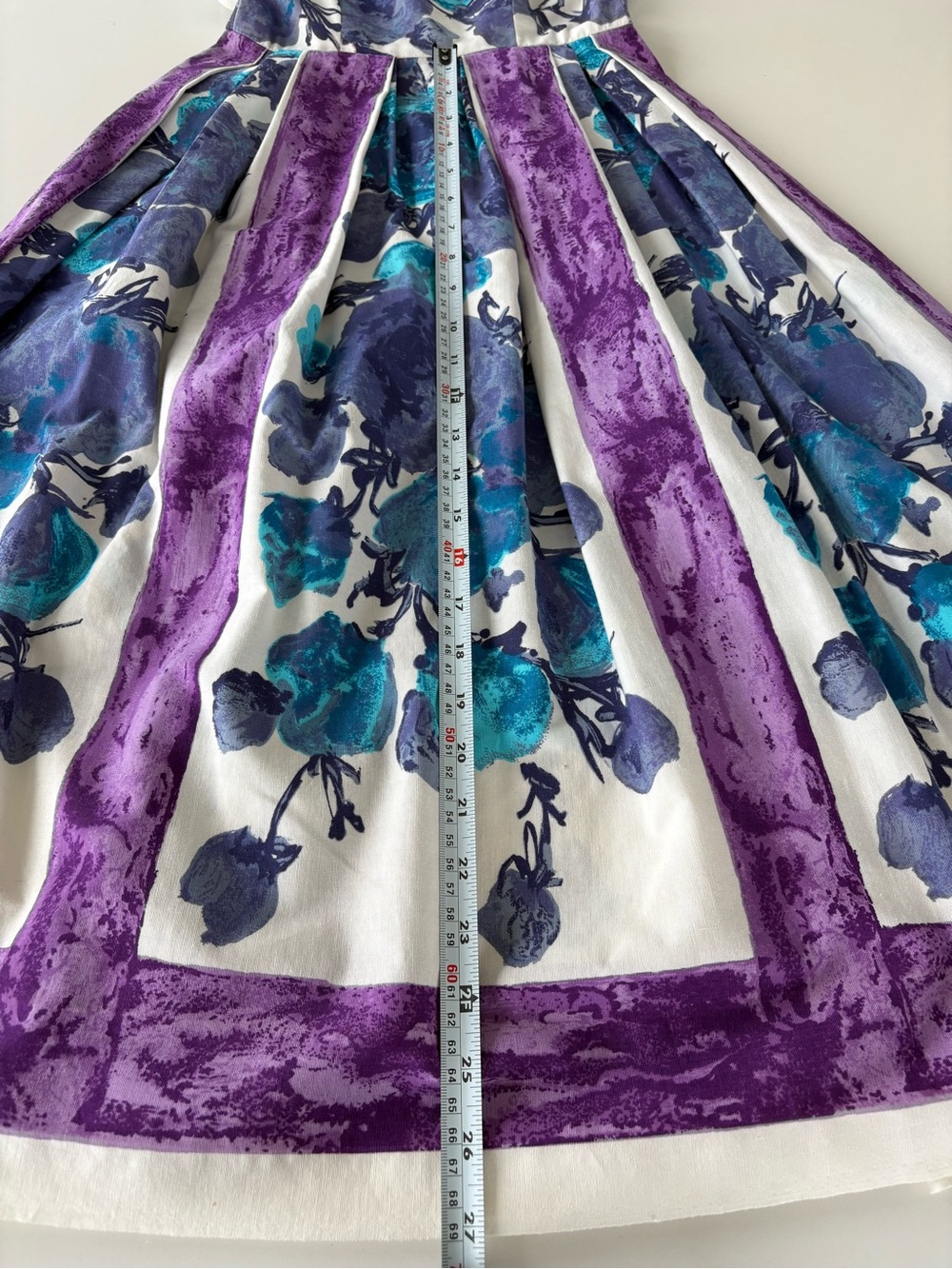 Vintage 1960s Floral Fit & Flare Dress 🌸 XS - Picture 7 of 12